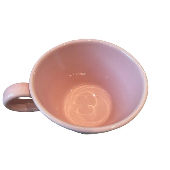 LA CERAMICA Italian Stoneware XL Latte Coffee Mug Soup Bowl w/ Handle PINK NEW! - Picture 11 of 14